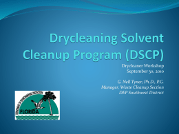 Drycleaning Solvent Cleanup Program