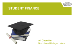 Student Finance 2014-2015 - Oxford Brookes University