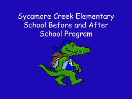 Sycamore Creek Elementary School Before and After School Program