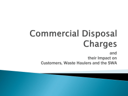 Commercial Disposal Charges
