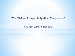 The Vision of Hope A Spiritual Perspective