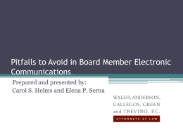 Pitfalls to Avoid in Board Member Electronic Communications