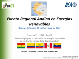 Evento Regional Andino en Energías Renovables Bogotá