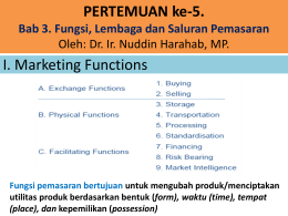 Bab 3-Fungsi, Lembaga, dan Saluran Pemasaran