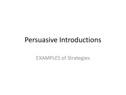 Persuasive Essays