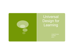 Universal Design for Learning by Linda J. Ferrara