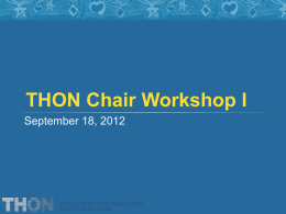 THON Chair Workshop I