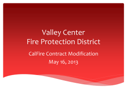 CalFire Contract (proposed) - Valley Center Fire Protection District