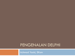 2. Pengenalan Delphi