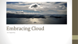 Embracing Cloud – PPT