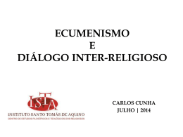Ecumenismo e diálogo inter-religioso 2014