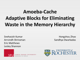 Amoeba-Cache Adaptive Blocks for Eliminating Waste in the