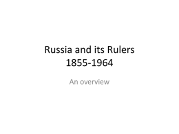 Russia Overview Presentation