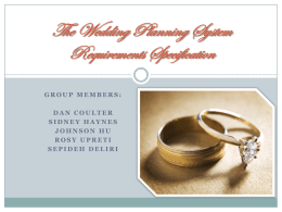 The Wedding Planning System Requirements