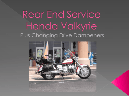 Rear End Service Honda Valkyrie
