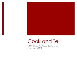 Cook and Tell