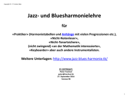 D - Jazz Harmonielehre Kurs Unterricht Musik Belp Bern Blues