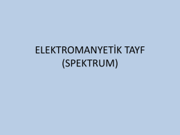 Elektromanyetik Tayf - Mehmet Mehdi KARAKOÇ