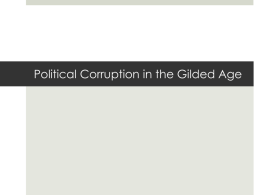 Political Corruption in the Gilded Age