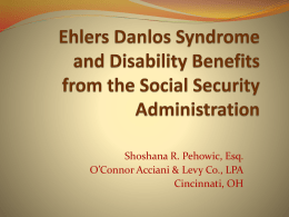 Social Security Disability and EDS - The Ehlers