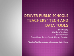 NEI Tech 2011 - Teacher Technology Resources