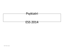 Psykiatri ESS 2014