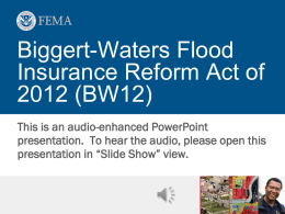 January 1, 2013 - The Association of State Floodplain Managers