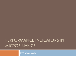 Performance Indicators in Microfinance