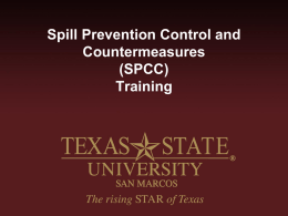 Spill Prevention Control and Countermeasures(SPCC)Training