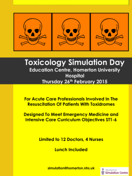 Toxicology simulation day