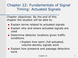 Actuated signal control and detection