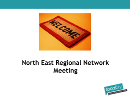 North East Regional Meeting March 2014- slides