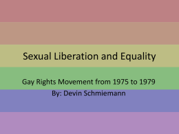 Sexual Liberation and Equality - 20th-century