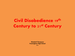 Introduction to Civil Disobedience