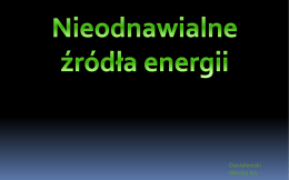 Co to są nieodnawialne źródła energii?
