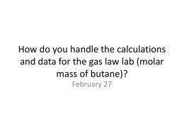 How do you handle the calculations and data for the gas law lab