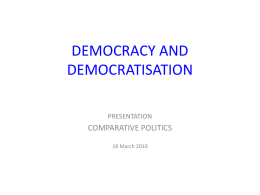 democracy and democratisation - The Graduate Institute, Geneva