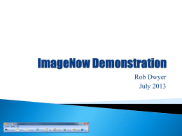 ImageNow Demonstration - CIT Conference