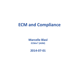 2014-07-01 - ECM Compliance (Marcelle Blasl)