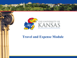 Travel and Expense Module