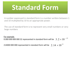 Standard Form