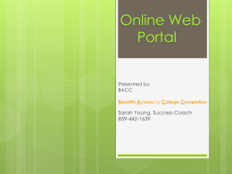 Online Web Portal
