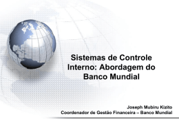 Sistemas de Controle Interno Abordagem do Banco