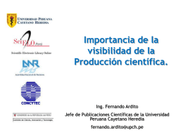 UNFV Importancia de la visibilidad de la Producción científica