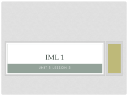 IML 1 - IML Mandarin 1