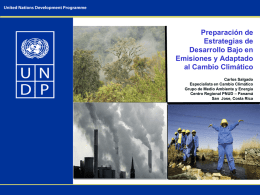 Preparación de Estrategias de Desarrollo Bajo en Emisiones y