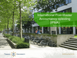 Presentatie International Post-Master Accountancy opleiding (IPMA)
