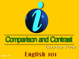 Comparison and Contrast - Online Academic Writing