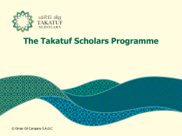 Programme Goals - Takatuf Scholars
