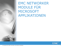 EMC Networker: Module für Microsoft Applikationen